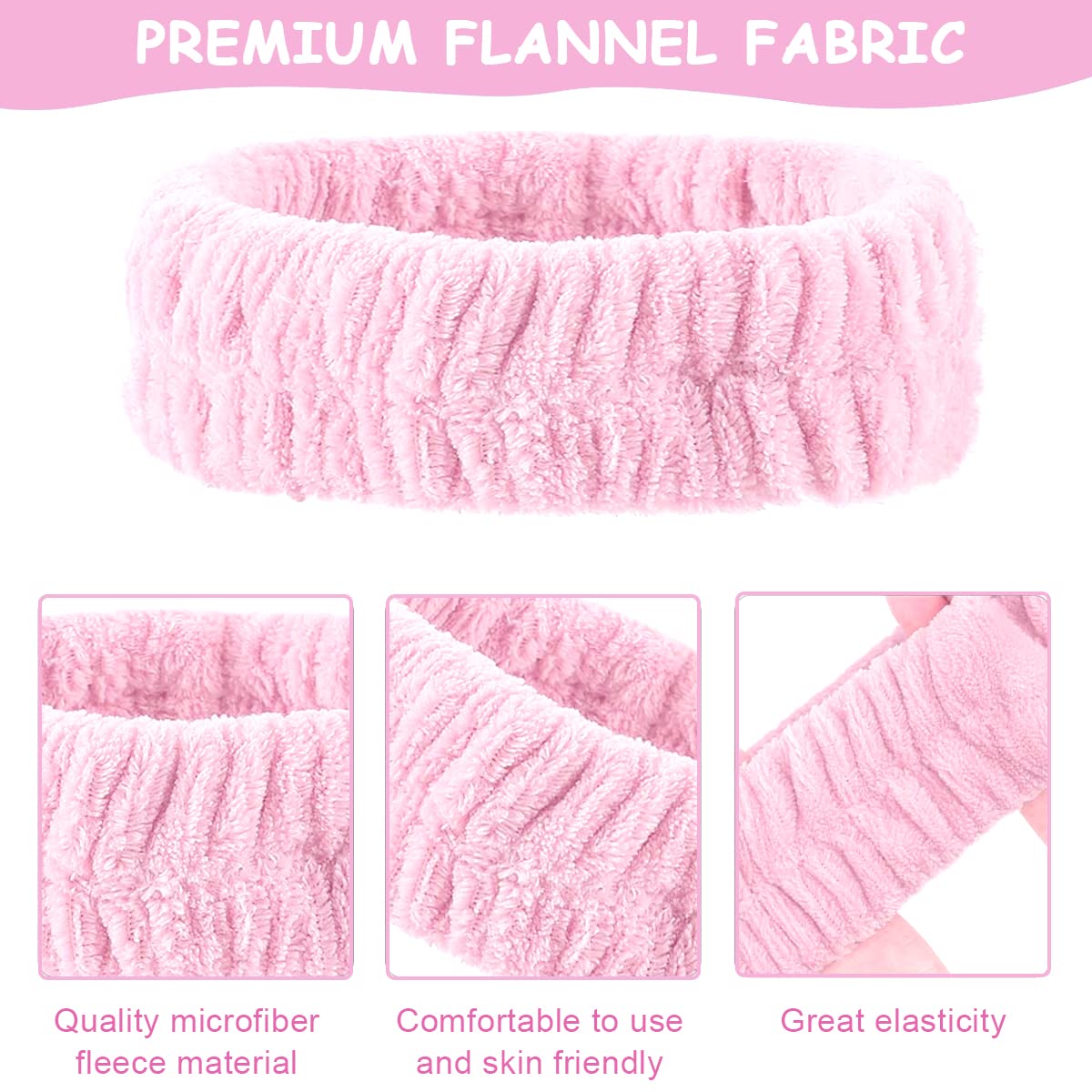 MAYCREATE 3Pcs Face Washing Headband Wristband Combo Kit, Microfiber Absorbent Hairband Wrist Wash Band Towel for Women Girls for Skincare Makeup Yoga Sport (Pink) MAYCREATE 3Pcs Face Washing Headband Wristband Combo Kit, Microfiber Absorbent Hairband Wrist Wash Band Towel for Women Girls for Skincare Makeup Yoga Sport (Pink)